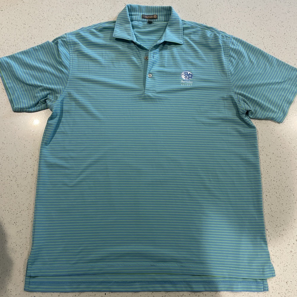 Peter Millar Polo Shirt Adult Large Short Sleeve Summer Comfort Golf Bansley Res
